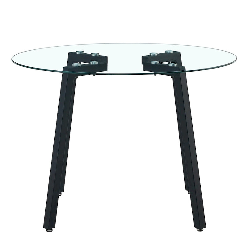 Table d'appoint moderne en verre trempé pour salle à manger, table basse ou console d'entrée.