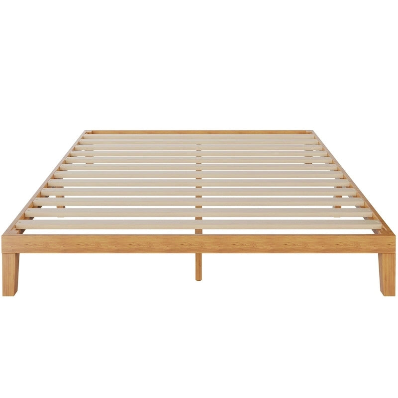 Lit plateforme en bois massif de taille Queen, capacité de 454 kg (1000 lb) et rangement