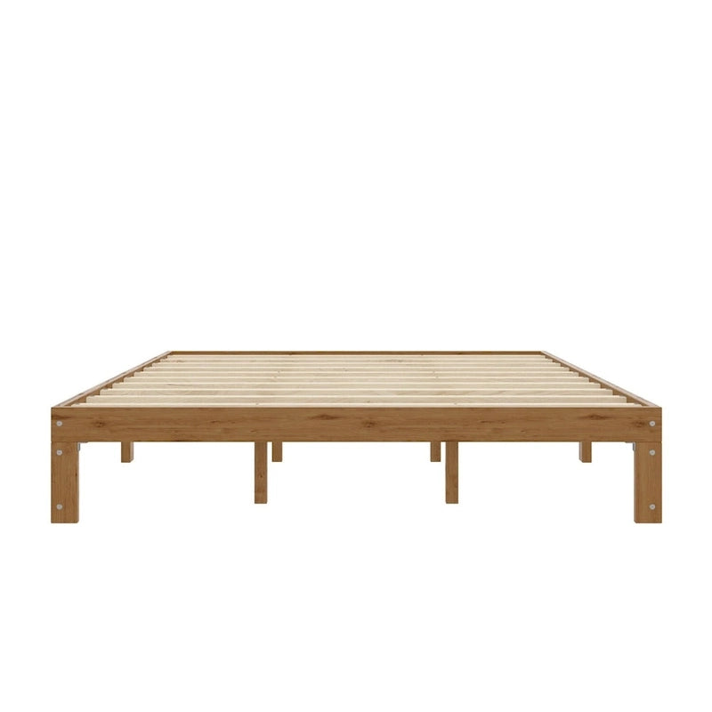 Lit plateforme en bois de taille queen avec support à lattes
