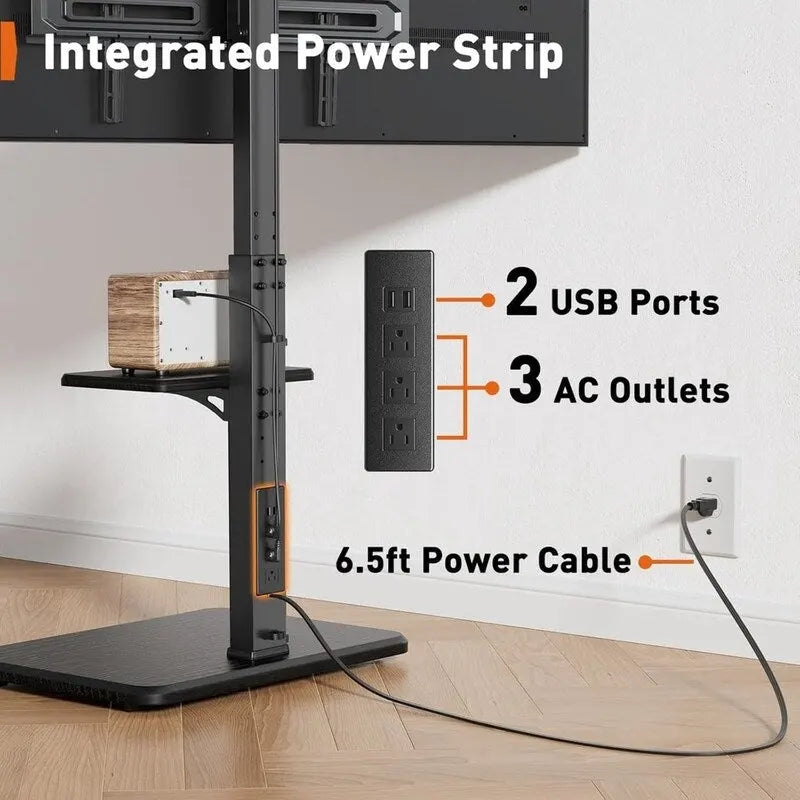 Meuble TV sur pied avec prise électrique