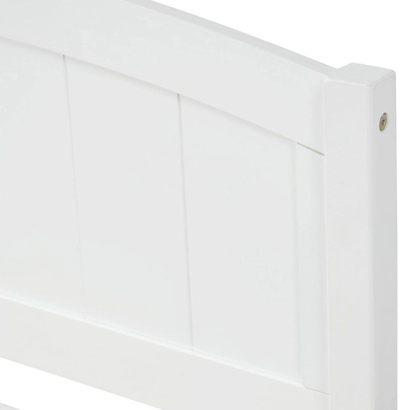 Lit plateforme simple avec deux tiroirs, blanc