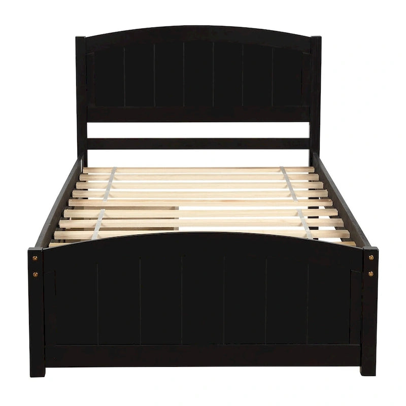 Lit plateforme simple avec deux tiroirs, blanc