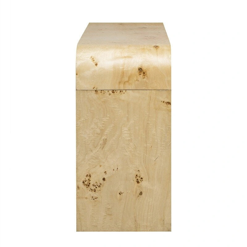 Console de style rétro avec 2 tiroirs de rangement, table d'entrée moderne ou table basse avec pieds minimalistes et élégants pour le salon