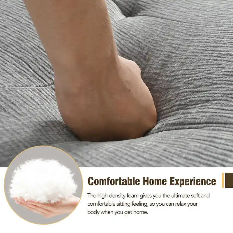 Canapé-lit modulaire en chenille 112,2 cm en forme de L, avec un design à combinaison libre et sans assemblage requis