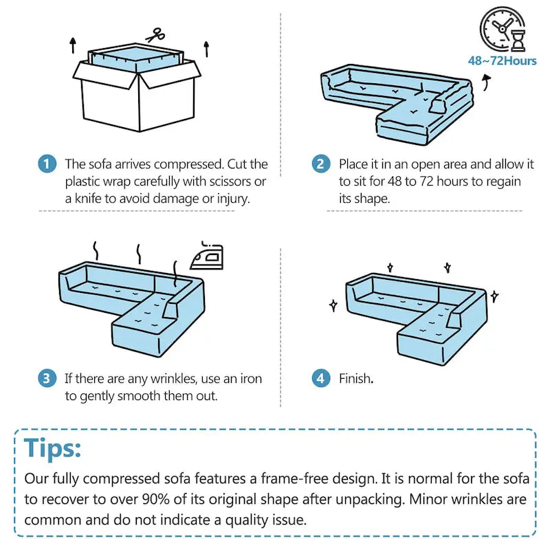Canapé-lit modulaire en chenille 112,2 cm en forme de L, avec un design à combinaison libre et sans assemblage requis