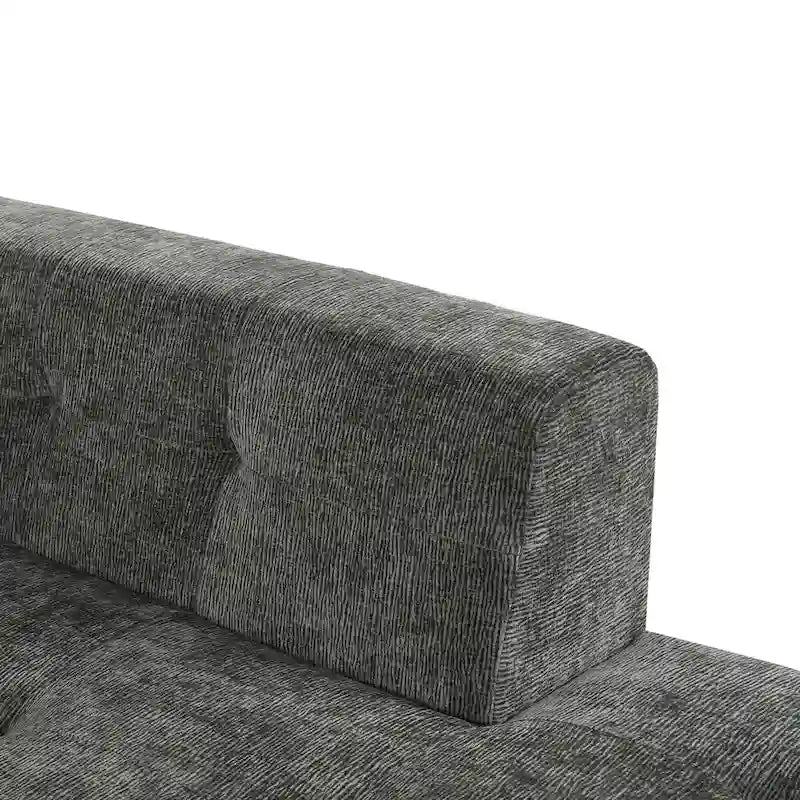 Canapé-lit modulaire en chenille 112,2 cm en forme de L, avec un design à combinaison libre et sans assemblage requis