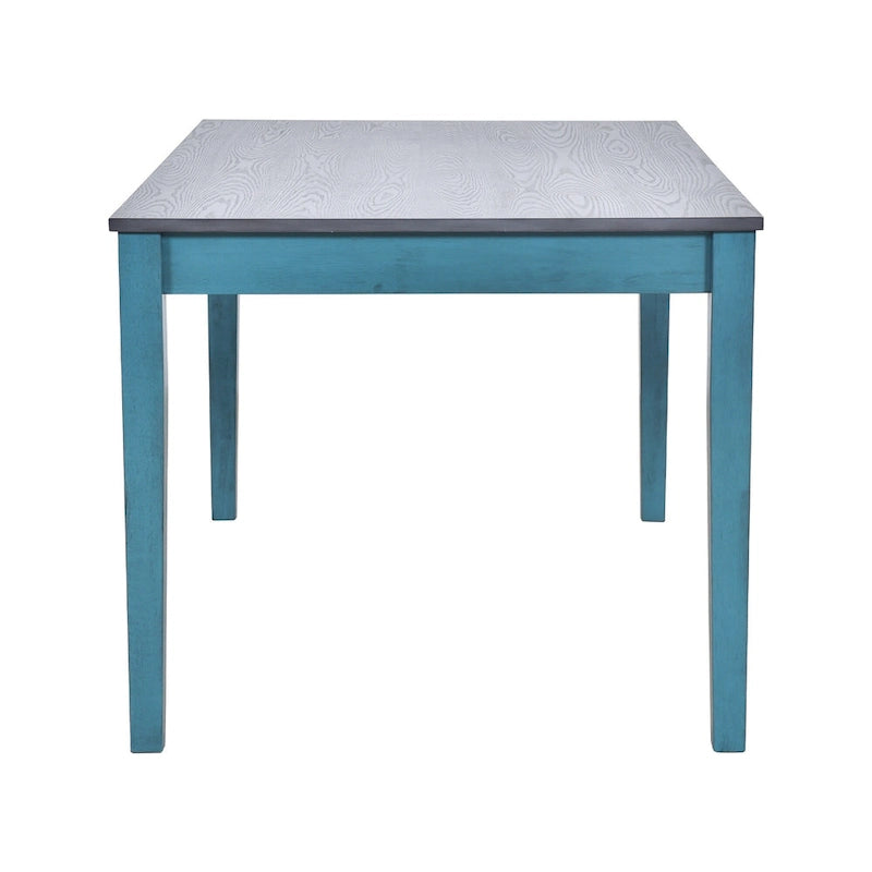 Ensemble de salle à manger pour 6 personnes, comprenant une table en bois 6 pièces avec tiroir de rangement, 4 chaises rembourrées et un banc.