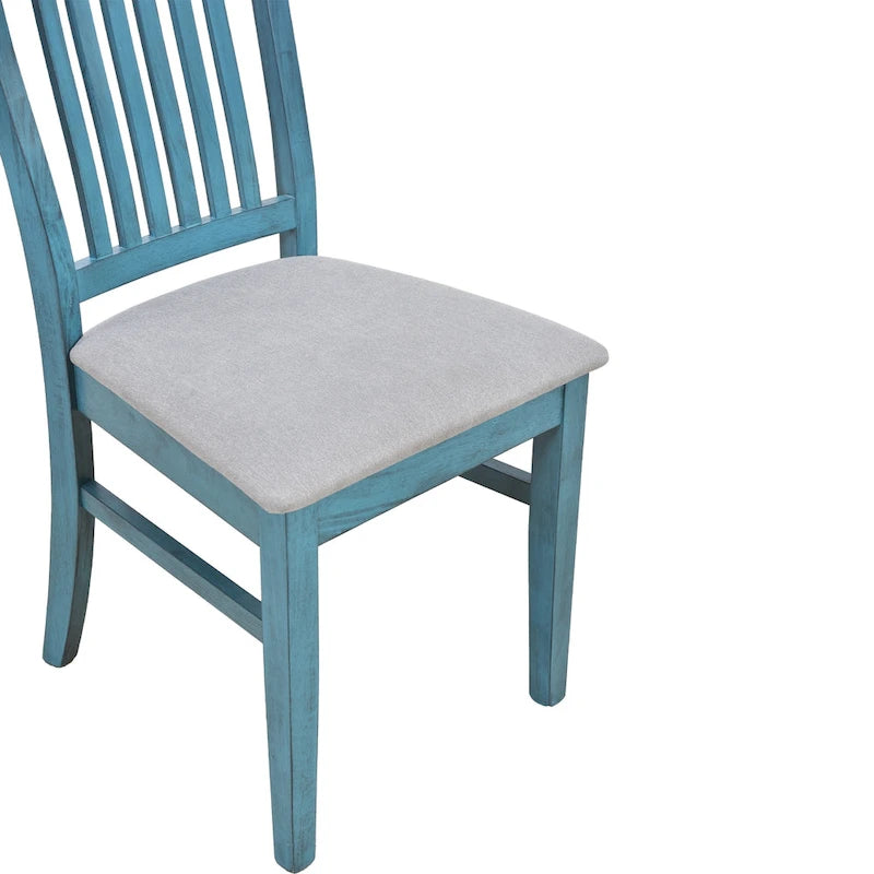 Ensemble de salle à manger pour 6 personnes, comprenant une table en bois 6 pièces avec tiroir de rangement, 4 chaises rembourrées et un banc.