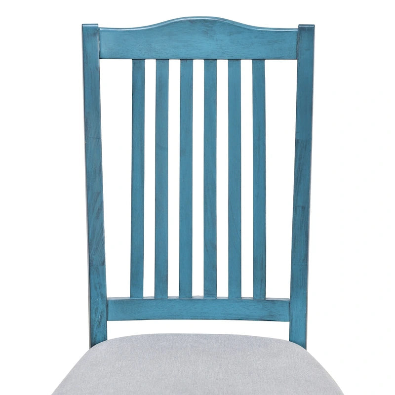 Ensemble de salle à manger pour 6 personnes, comprenant une table en bois 6 pièces avec tiroir de rangement, 4 chaises rembourrées et un banc.