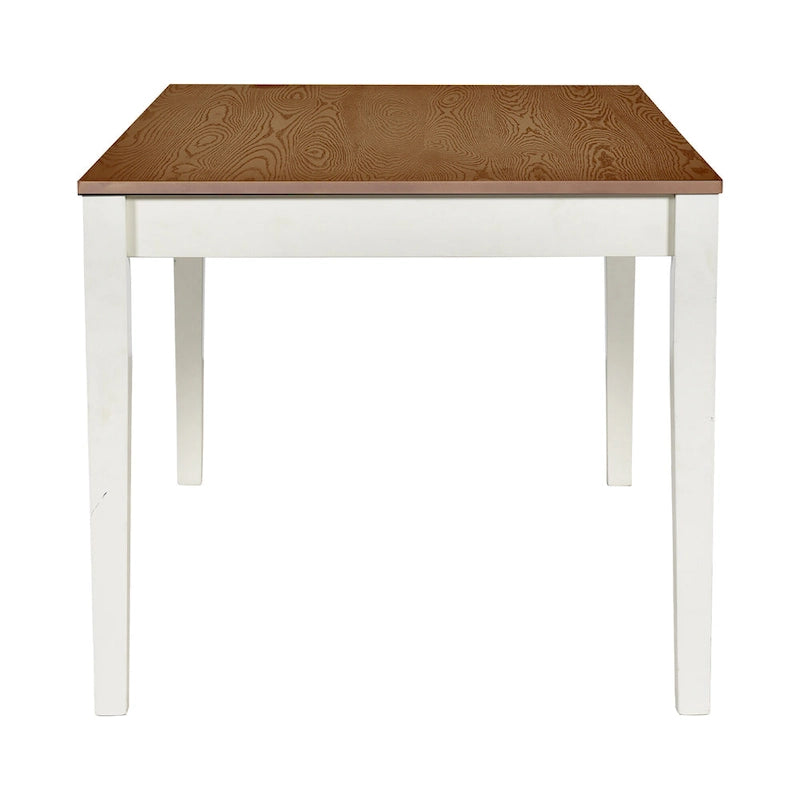Ensemble de salle à manger pour 6 personnes, comprenant une table en bois 6 pièces avec tiroir de rangement, 4 chaises rembourrées et un banc.