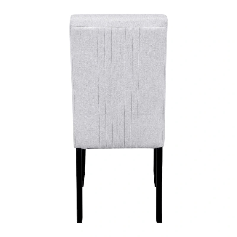 Ensemble de table à manger ronde 5 pièces, ensemble de meubles de cuisine en bois massif comprenant une table et 4 chaises rembourrées
