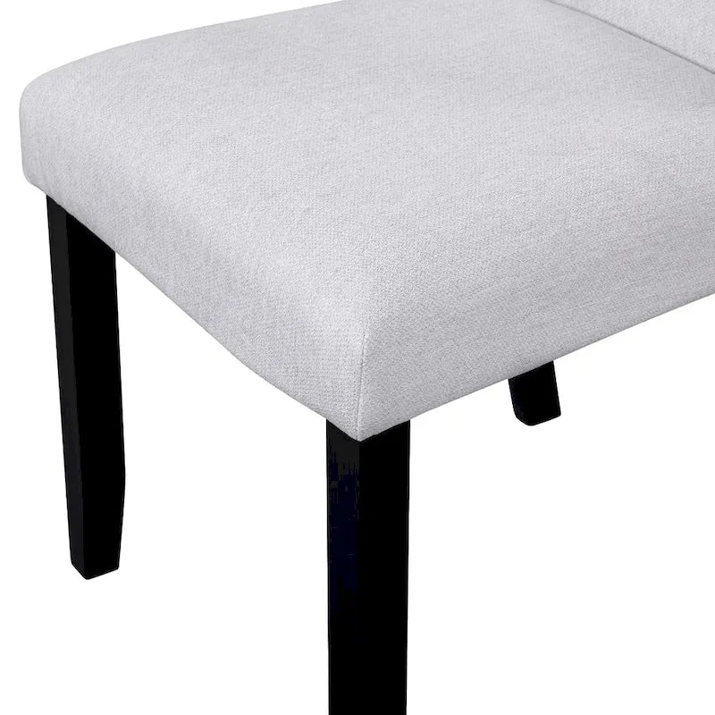 Ensemble de table à manger ronde 5 pièces, ensemble de meubles de cuisine en bois massif comprenant une table et 4 chaises rembourrées