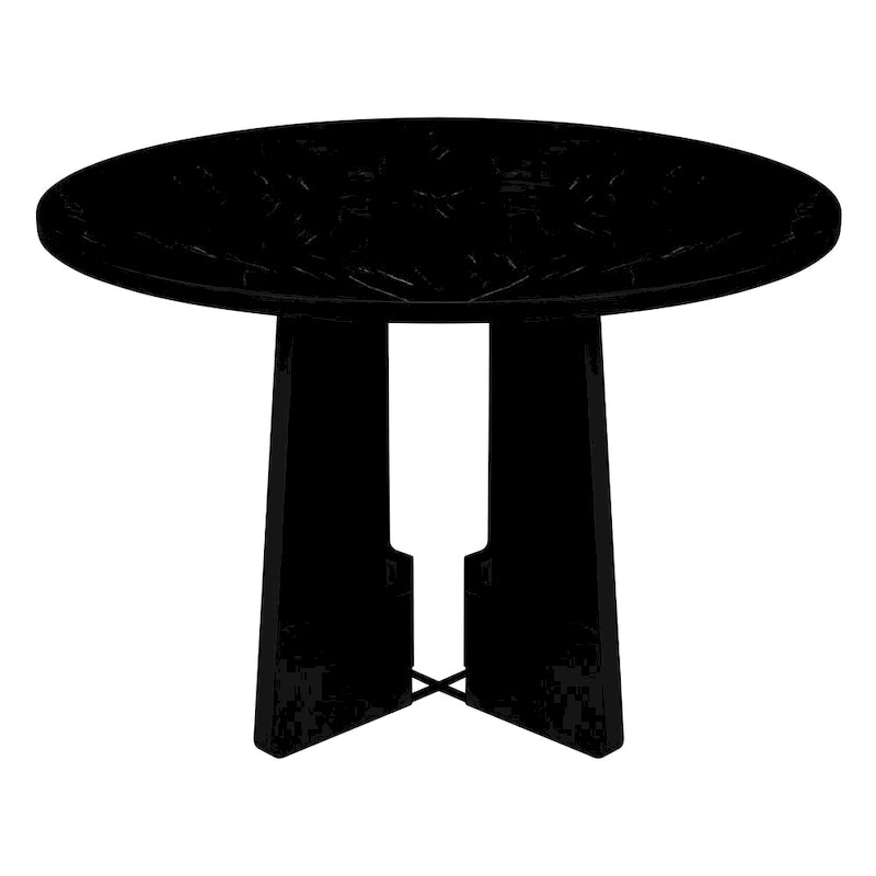 Ensemble de table à manger ronde 5 pièces, ensemble de meubles de cuisine en bois massif comprenant une table et 4 chaises rembourrées
