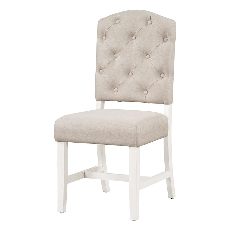 Ensemble de salle à manger ronde en bois 5 pièces, comprenant une table extensible et 4 chaises rembourrées.