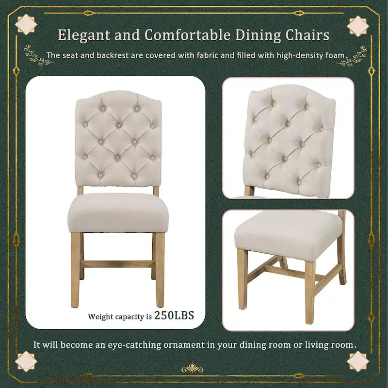 Ensemble de salle à manger ronde en bois 5 pièces, comprenant une table extensible et 4 chaises rembourrées.