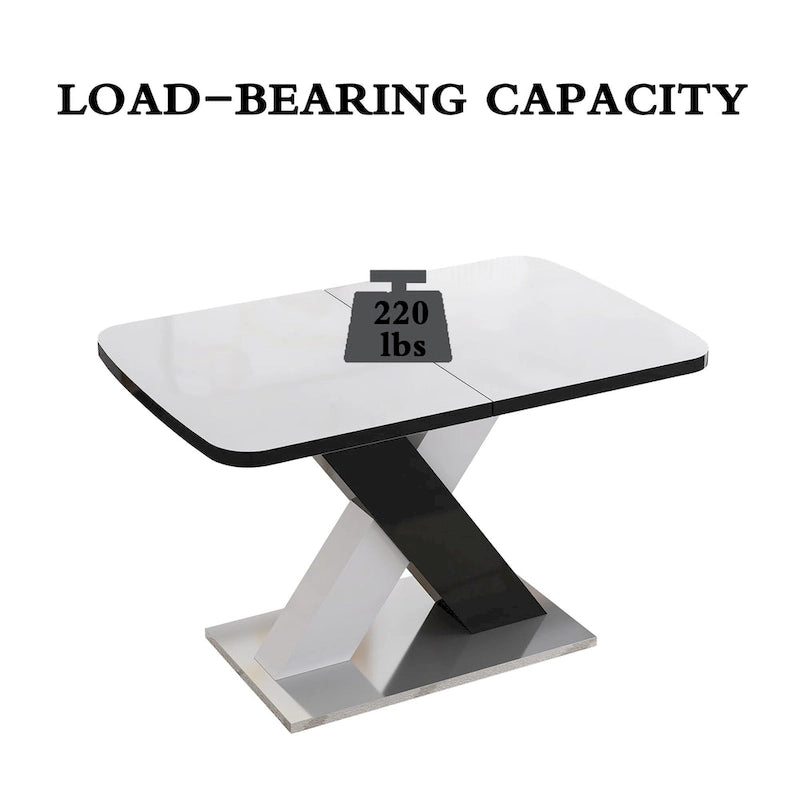 Table de salle à manger carrée extensible moderne