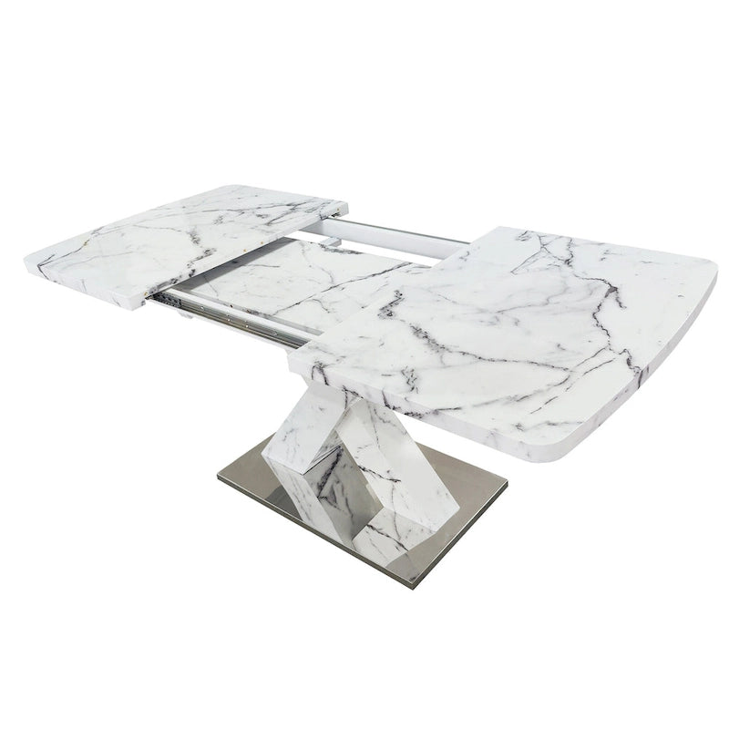 Table de salle à manger carrée extensible moderne