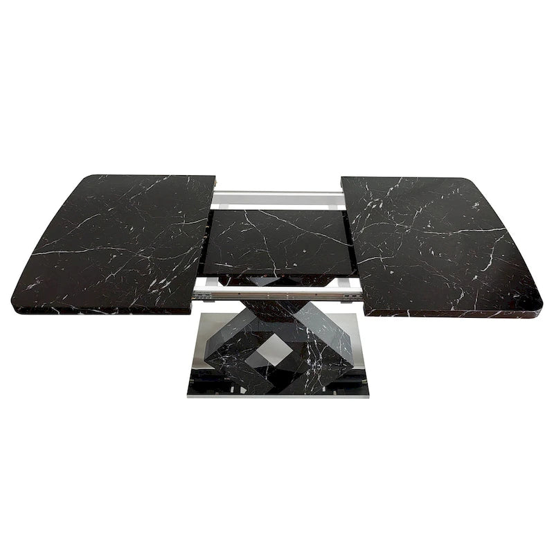 Table de salle à manger carrée extensible moderne