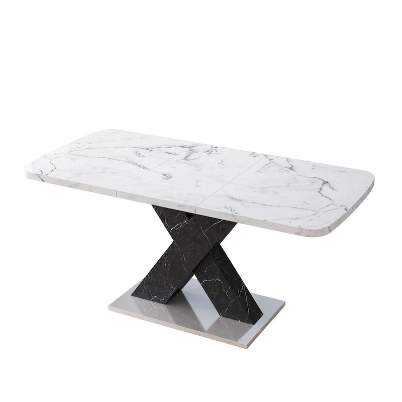 Table de salle à manger carrée extensible moderne