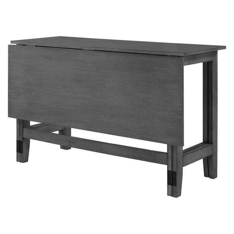 Table de salle à manger rustique à abattants, gain de place, style campagnard, avec plateau en bois extensible - 119 cm (L) x 91 cm (P) x 76 cm (H)