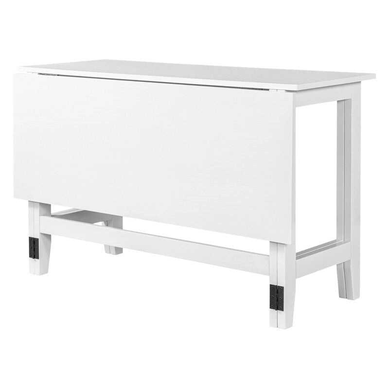 Table de salle à manger rustique à abattants, gain de place, style campagnard, avec plateau en bois extensible - 119 cm (L) x 91 cm (P) x 76 cm (H)