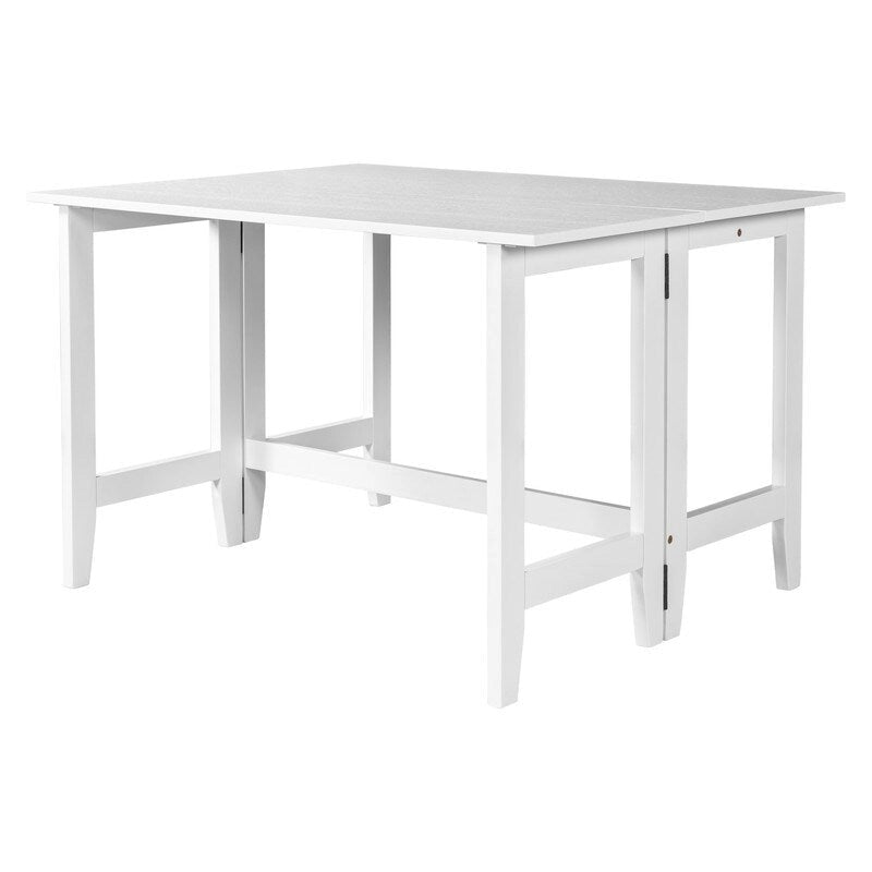 Table de salle à manger rustique à abattants, gain de place, style campagnard, avec plateau en bois extensible - 119 cm (L) x 91 cm (P) x 76 cm (H)