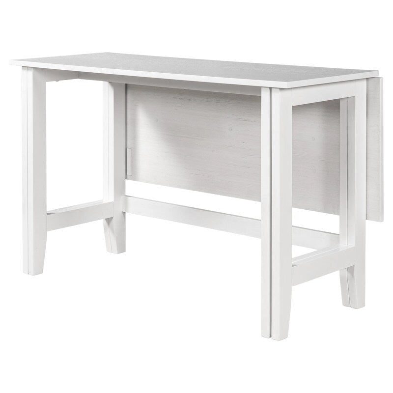 Table de salle à manger rustique à abattants, gain de place, style campagnard, avec plateau en bois extensible - 119 cm (L) x 91 cm (P) x 76 cm (H)