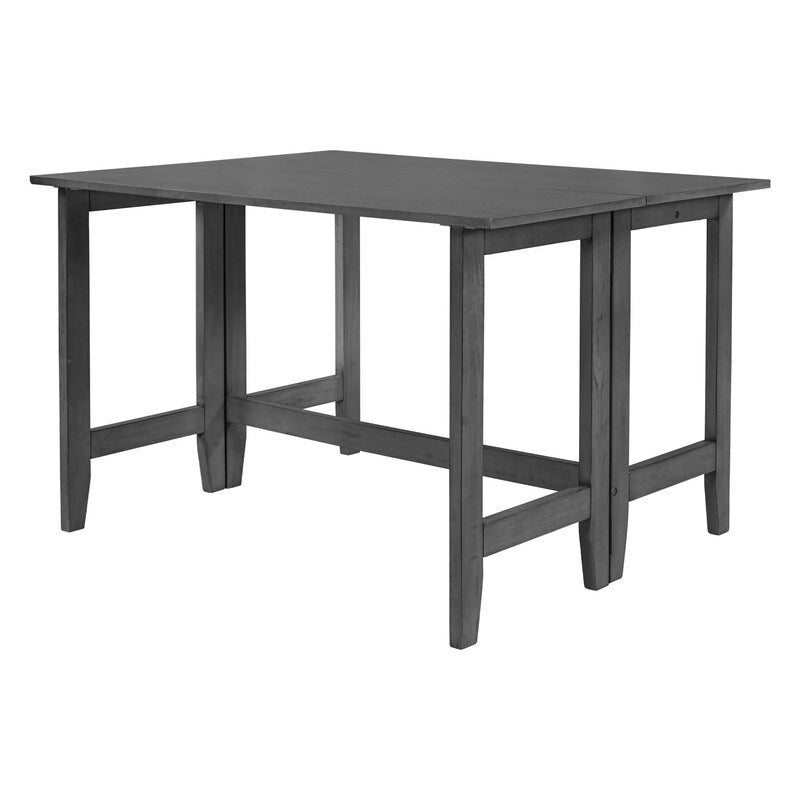 Table de salle à manger rustique à abattants, gain de place, style campagnard, avec plateau en bois extensible - 119 cm (L) x 91 cm (P) x 76 cm (H)