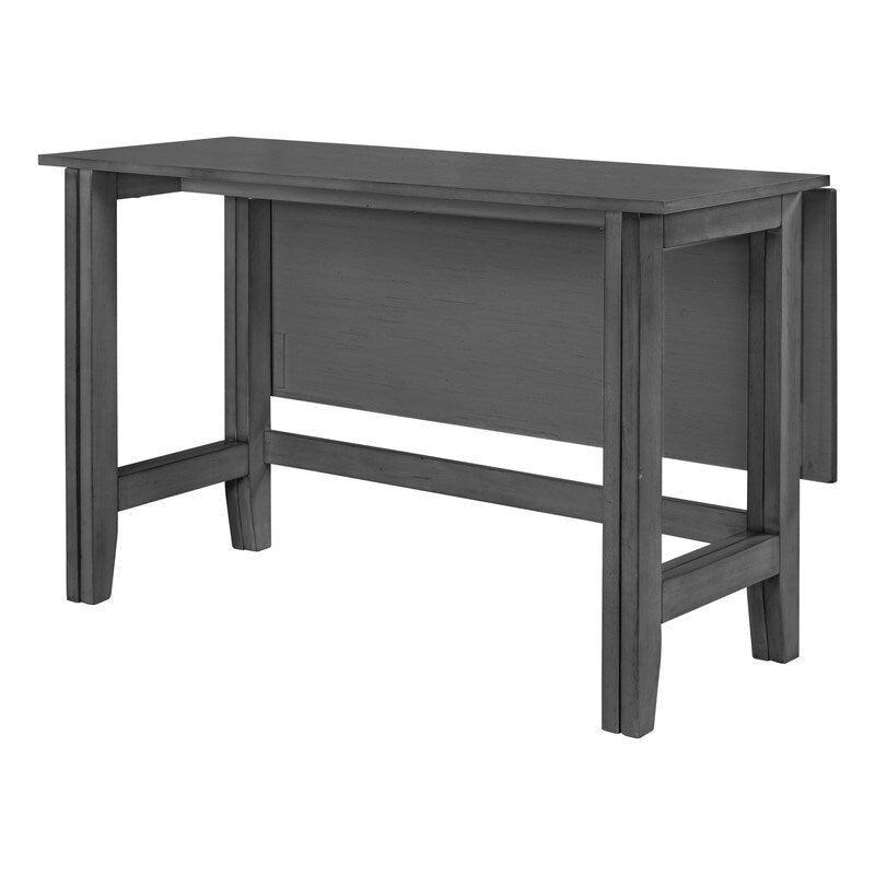 Table de salle à manger rustique à abattants, gain de place, style campagnard, avec plateau en bois extensible - 119 cm (L) x 91 cm (P) x 76 cm (H)