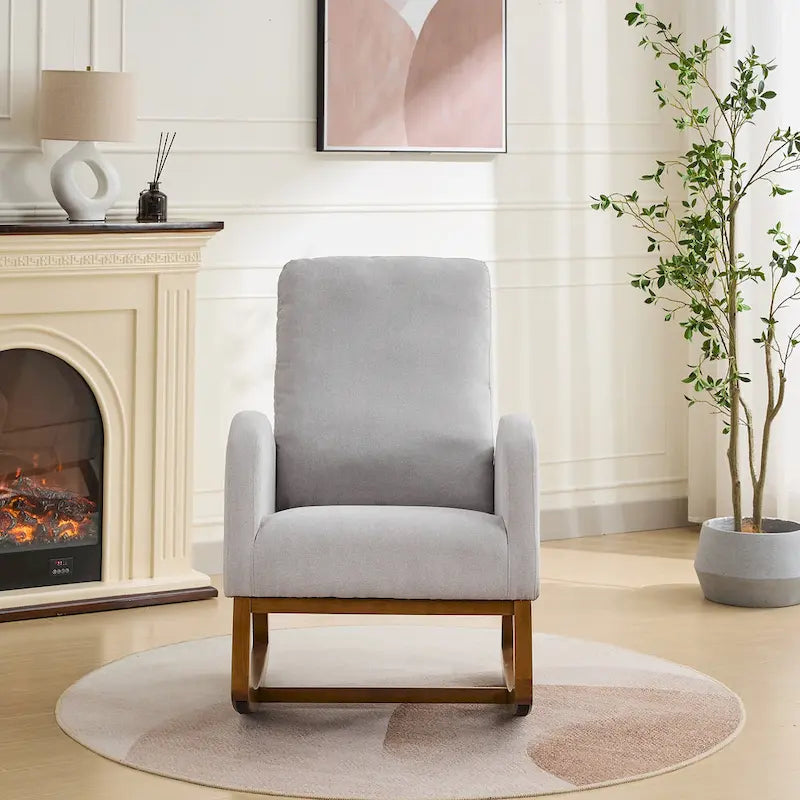 Fauteuil d'appoint à bascule rembourré de 27,2 W avec poche latérale