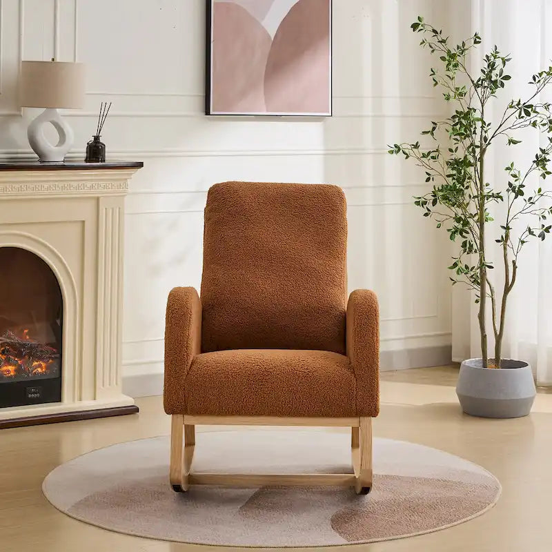 Fauteuil d'appoint à bascule rembourré de 27,2 W avec poche latérale