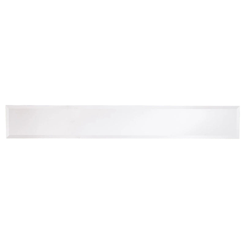 Console en verre miroir argenté, pieds en métal doré et style moderne - 56 cm L x 8 cm l x 30 cm H