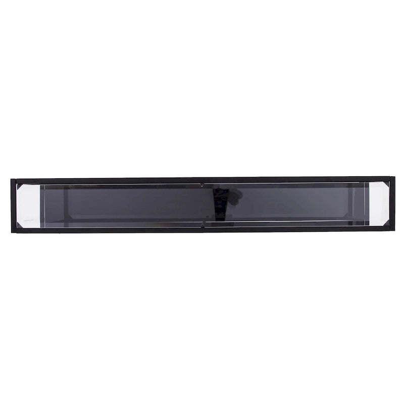 Console en verre miroir avec structure en métal et étagère - 56 cm L x 8 cm l x 29 cm H