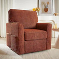 Fauteuil pivotant Chenille 360°, fauteuil moderne avec poches latérales, canapé pivotant, fauteuil inclinable ergonomique pour chambre à coucher