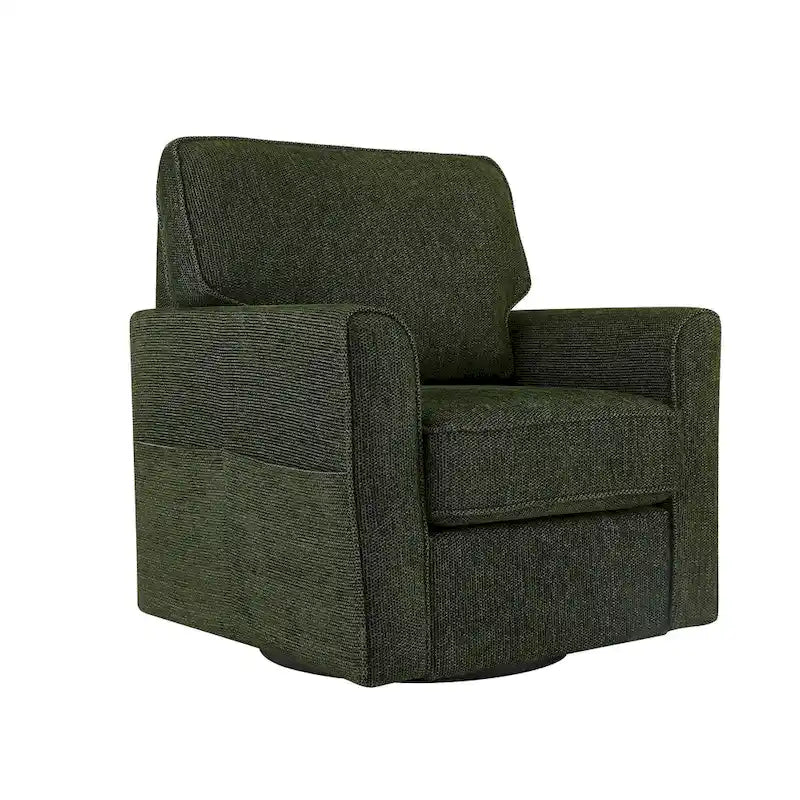 Fauteuil pivotant Chenille 360°, fauteuil moderne avec poches latérales, canapé pivotant, fauteuil inclinable ergonomique pour chambre à coucher