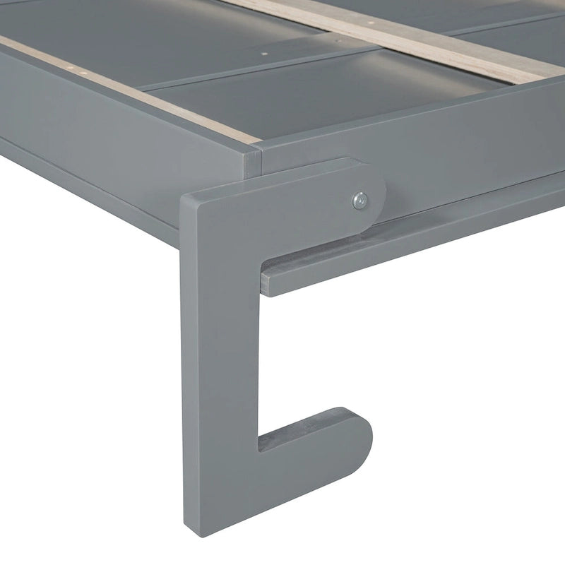 Lit escamotable Queen Size avec placard, bureau, tiroirs et étagères