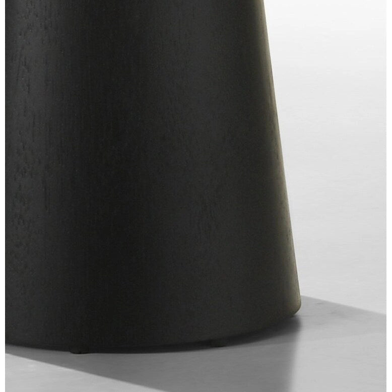 Table d'appoint ronde Grantham Black 22W avec pied central