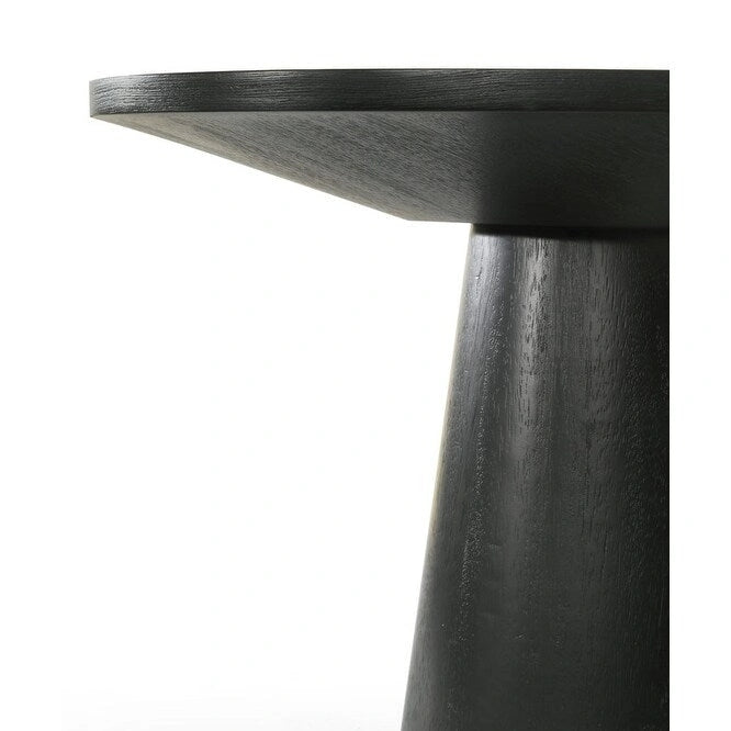 Table d'appoint ronde Grantham Black 22W avec pied central