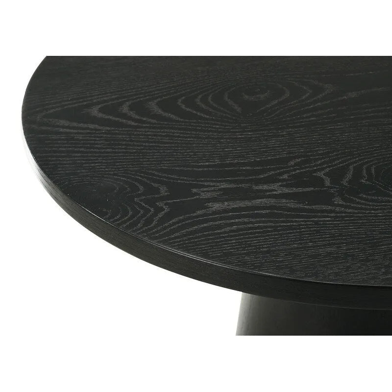 Table d'appoint ronde Grantham Black 22W avec pied central