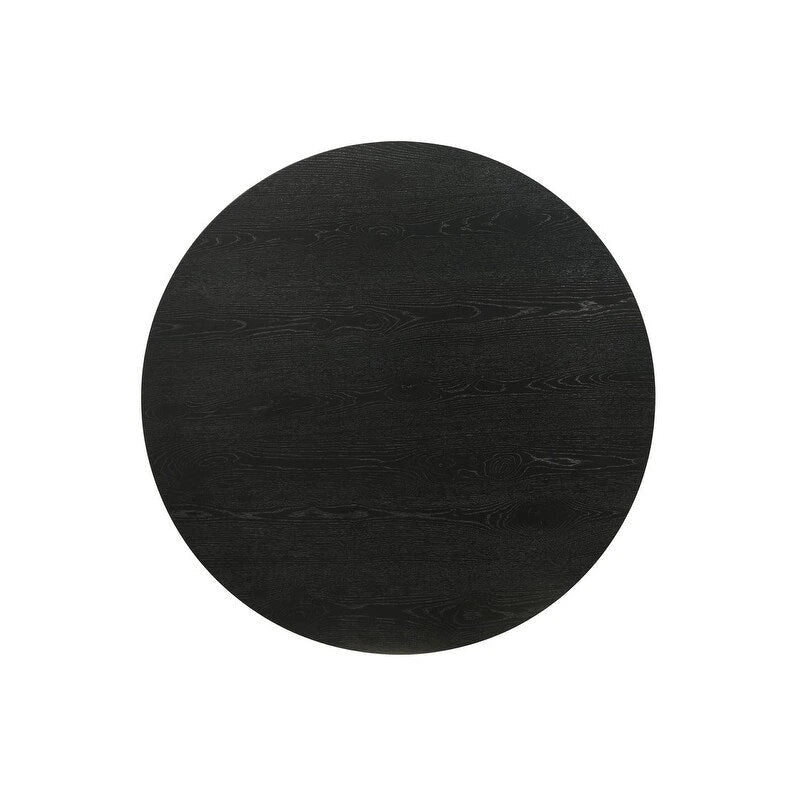 Table d'appoint ronde Grantham Black 22W avec pied central