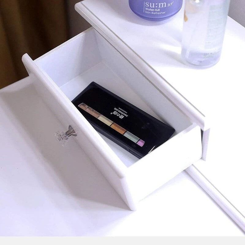 Ensemble coiffeuse avec tabouret et miroir lumineux