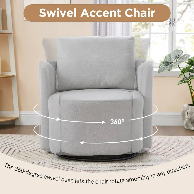 Fauteuil pivotant à 360° en chenille avec design ergonomique incurvé et capacité de charge de 200 kg
