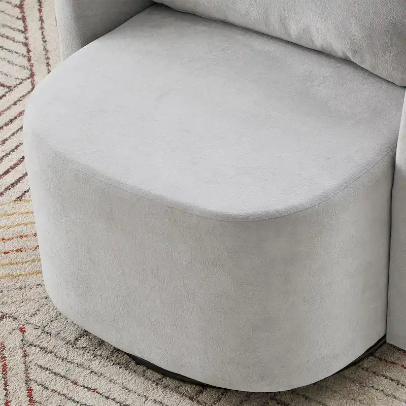Fauteuil pivotant à 360° en chenille avec design ergonomique incurvé et capacité de charge de 200 kg