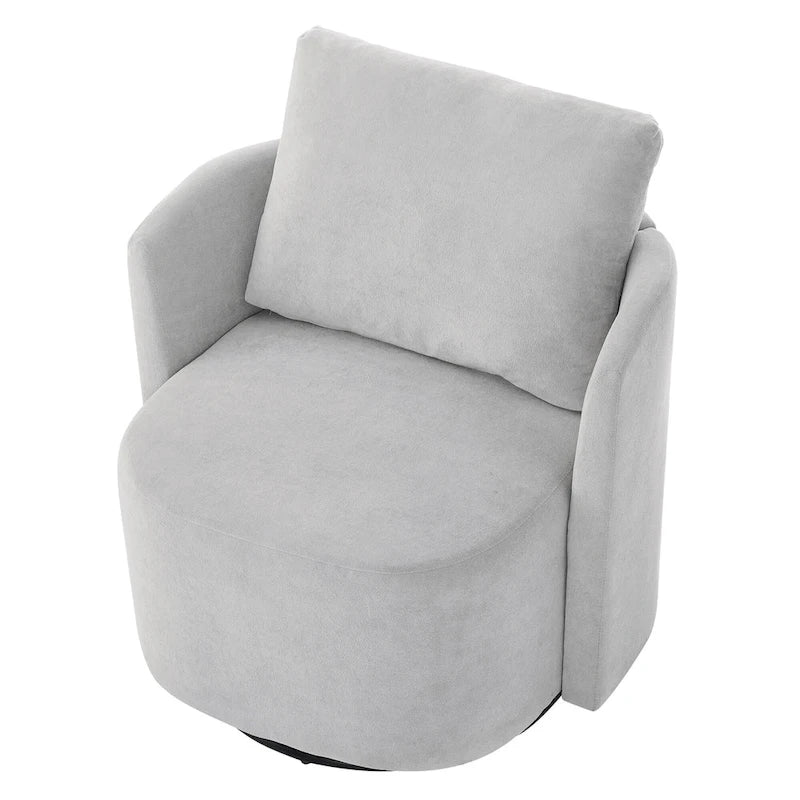 Fauteuil pivotant à 360° en chenille avec design ergonomique incurvé et capacité de charge de 200 kg