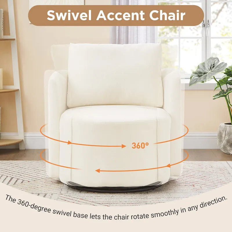 Fauteuil pivotant à 360° en chenille avec design ergonomique incurvé et capacité de charge de 200 kg