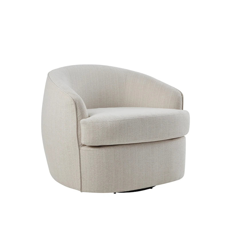 Fauteuil pivotant à 360° en tissu haute performance avec coussins en mousse haute densité
