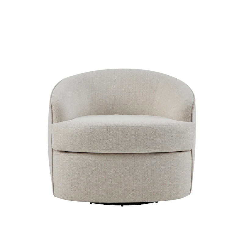 Fauteuil pivotant à 360° en tissu haute performance avec coussins en mousse haute densité