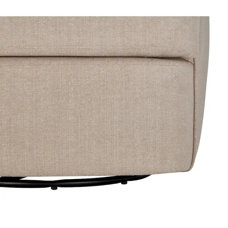 Fauteuil pivotant à 360° en tissu haute performance avec coussins en mousse haute densité