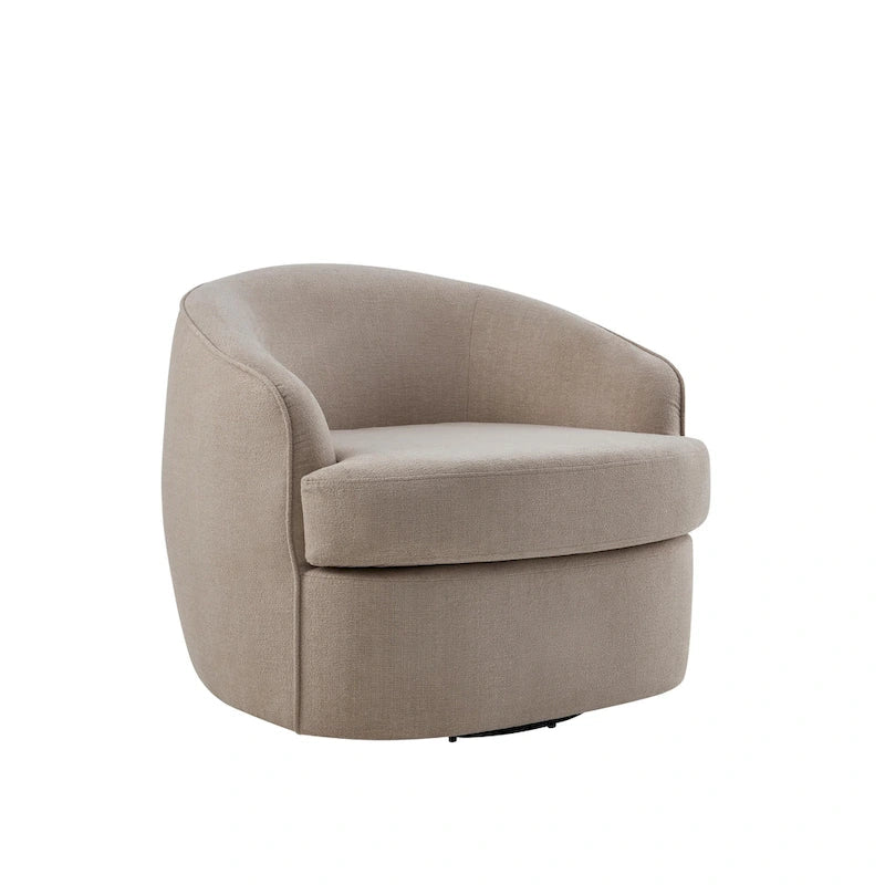 Fauteuil pivotant à 360° en tissu haute performance avec coussins en mousse haute densité