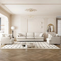 Canapé d'angle modulaire en chenille, canapé rembourré et 2 fauteuils